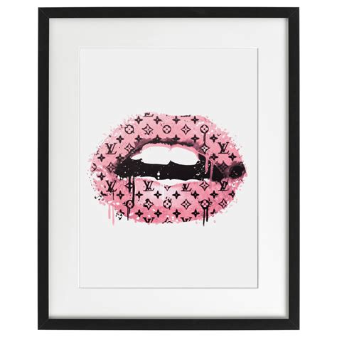 lv lips painting|Pink Louis Vuitton Wall Art .